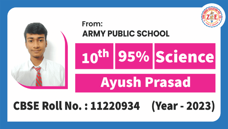 Arihant Mahajan – 2020 – 95% Chemistry (12th) Divraj Walia – 2023 – 96% Maths (10th) Arushi Arora – 2019 – 95% Science (10th) Lakshya Narwal – 2020 – 95% Science (10th) Ayush Prasad – 2023 – 95% Science (10th)