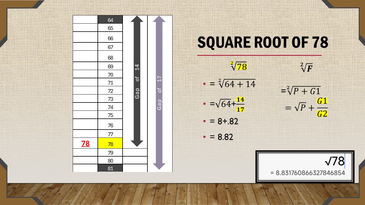square root of 78